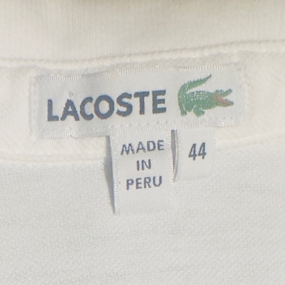 Women Lacoste Polo Shirt with Green Logo Size 44 - Picture 3 of 6
